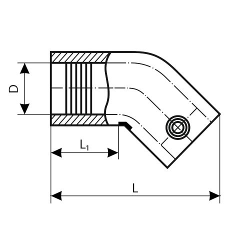 Отвод 45° электросварной ПЭ100 SDR 11 - 17,6